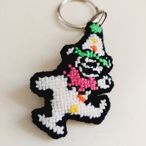 3.5" Vintage Original Handmade White Grateful Dead Clown Dancing Bear Plastic Ca